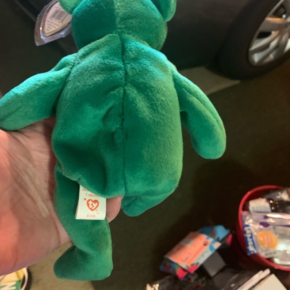 TY Green Shamrock Teddy Bear Plush Toy - Picture 3 of 9